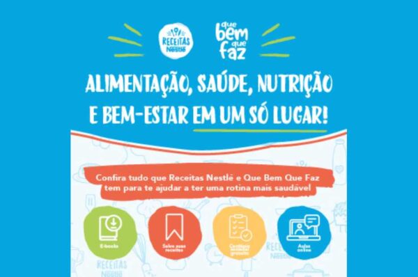 Receitas Nestlé e QBemQFaz lançam landing page exclusiva com conteúdos para uma rotina mais saudável