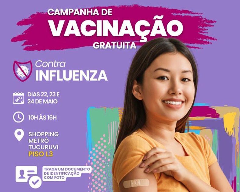 Shopping Metrô Tucuruvi incentiva os cuidados com a saúde com campanha de vacinação contra a influenza