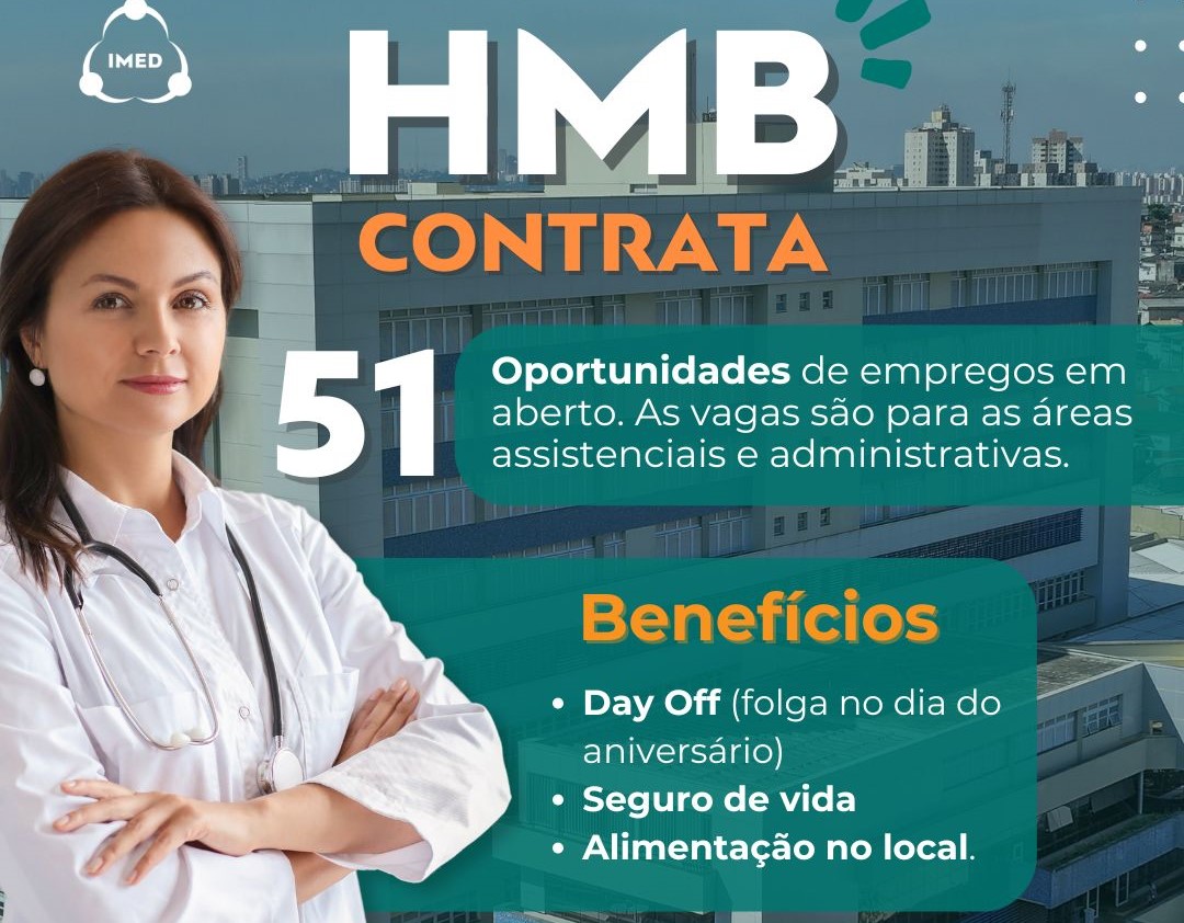 Hospital Municipal da Brasilândia abre novas vagas de emprego