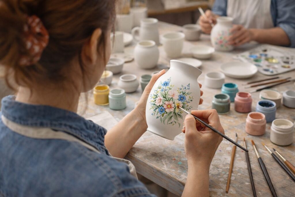 TriMais Places tem oficinas gratuitas de pintura e cerâmica no Dia das Mulheres