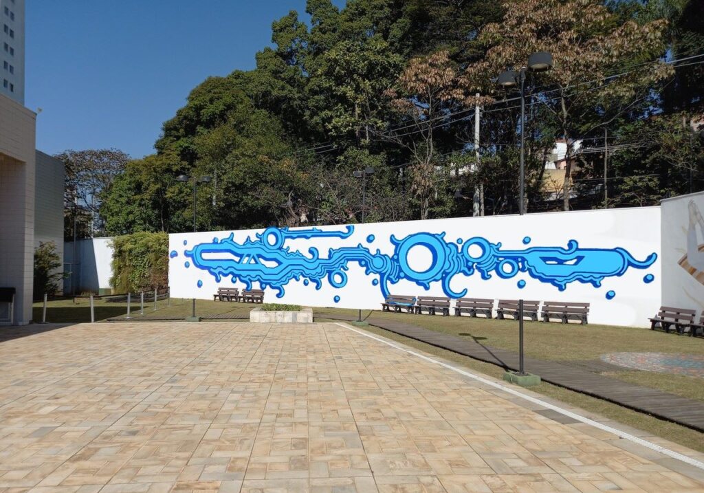 Intervenção Águas Invisíveis de Zezão no Sesc Santana, Zona Norte de São Paulo