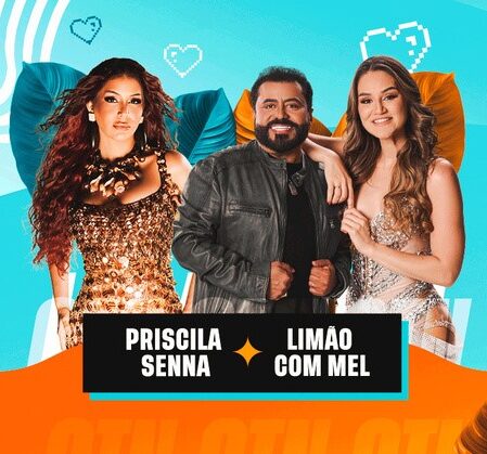 Priscila Senna, Limão com Mel e Tarcísio do Acordeon fazem shows no Centro de Tradições Nordestinas