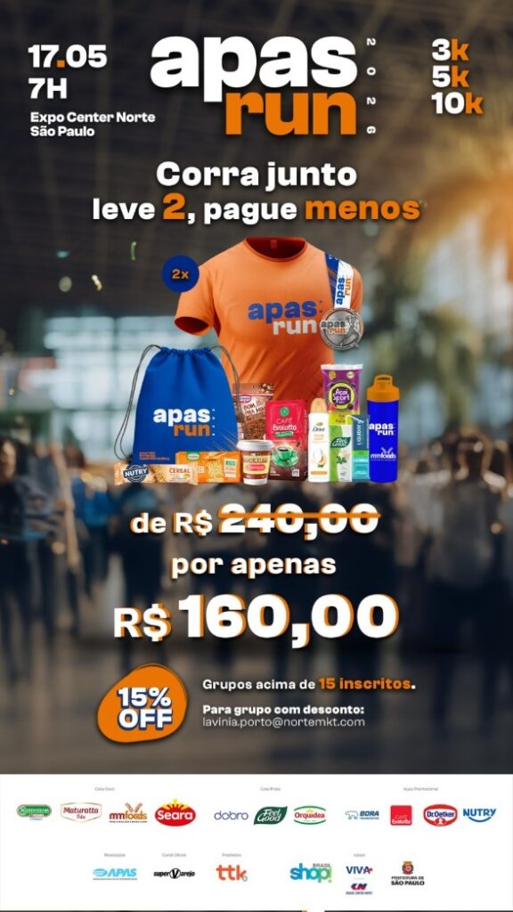 APAS Run 2026 acontece em maio com expectativa de 3 mil participantes
