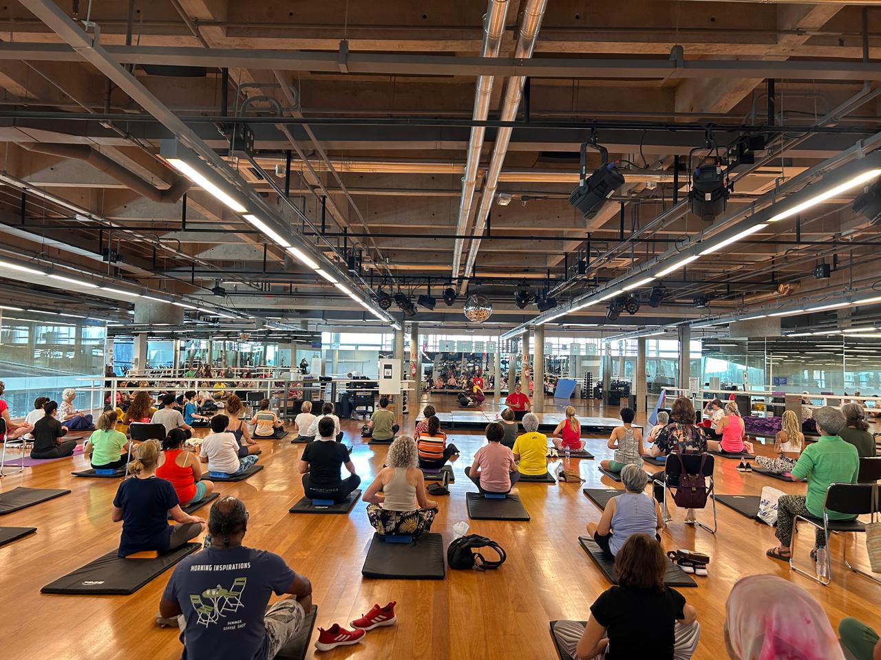 Aula de meditação e Qigong no Sesc Casa Verde em São Paulo