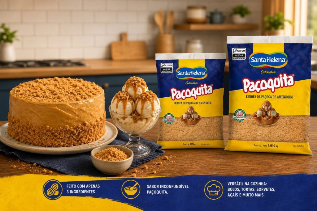Santa Helena lança Farofa Paçoquita para receitas e confeitaria