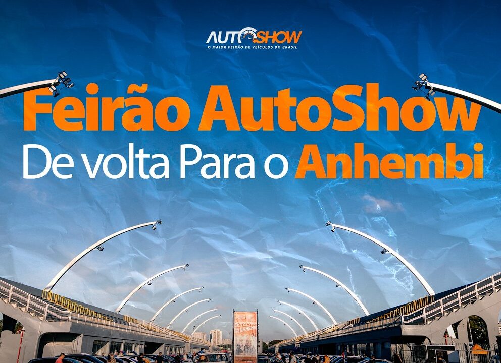 Feirão AutoShow no Sambódromo do Distrito Anhembi na Zona Norte de São Paulo Legenda: Evento automotivo retorna ao Distrito Anhembi com venda e compra de veículos seminovos e usados