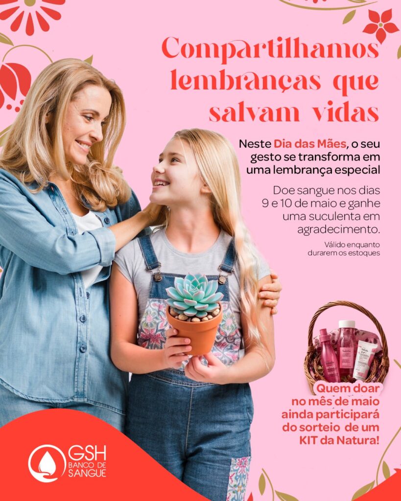 Mulheres participam de campanha de doação de sangue do GSH Banco de Sangue em São Paulo no Dia das Mães
