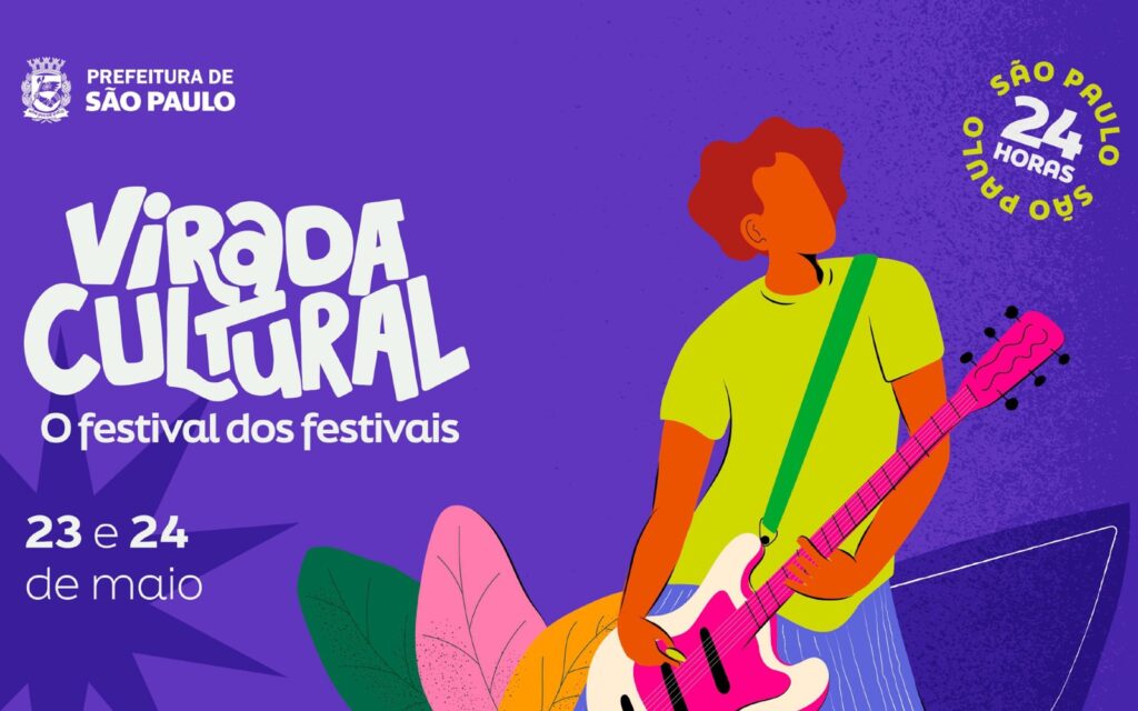 Público acompanha shows da Virada Cultural 2026 na Zona Norte de São Paulo