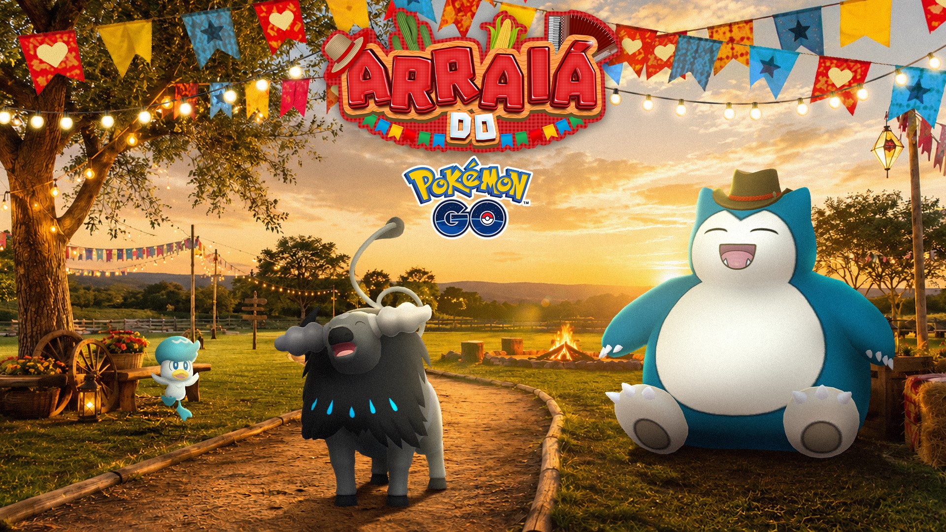 Evento Arraiá do Pokémon GO celebra a Festa Junina com Pokémon temáticos no Brasil.