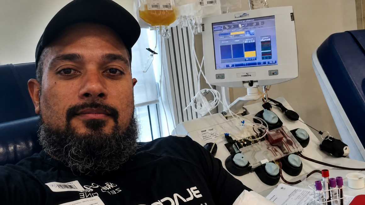 Doador de sangue participa de campanha do Junho Vermelho em São Paulo