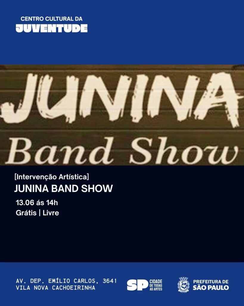 Festa junina gratuita leva música, quadrilha e espetáculo inspirado na Broadway à Zona Norte