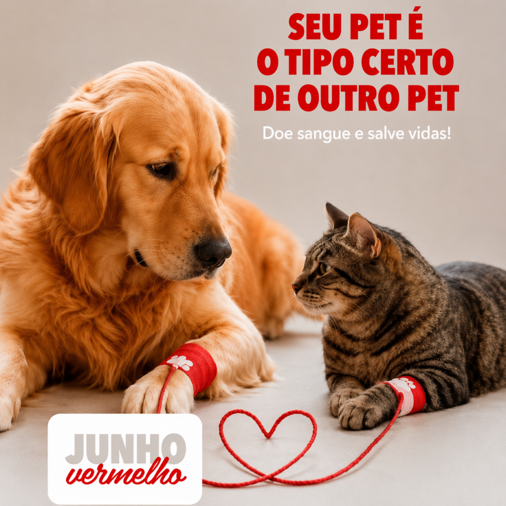 Junho Vermelho: pets também podem doar sangue e ajudar a salvar vidas