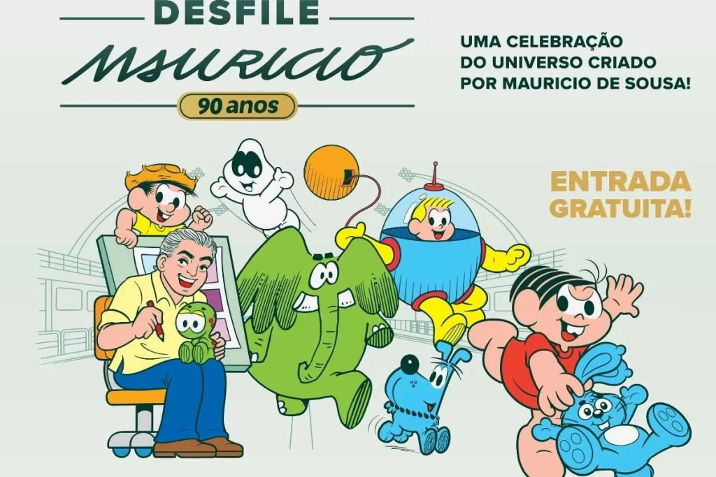 Personagens da Turma da Mônica participam da homenagem aos 90 anos de Mauricio de Sousa no Anhembi