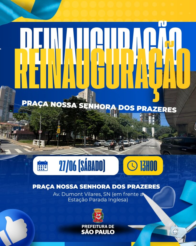 Praça Nossa Senhora dos Prazeres revitalizada na Parada Inglesa com novas áreas de esporte e lazer.