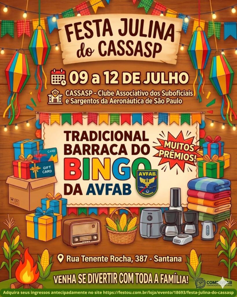 Festa Julina do Cassasp reúne shows, gastronomia típica e atrações para todas as idades em Santana.