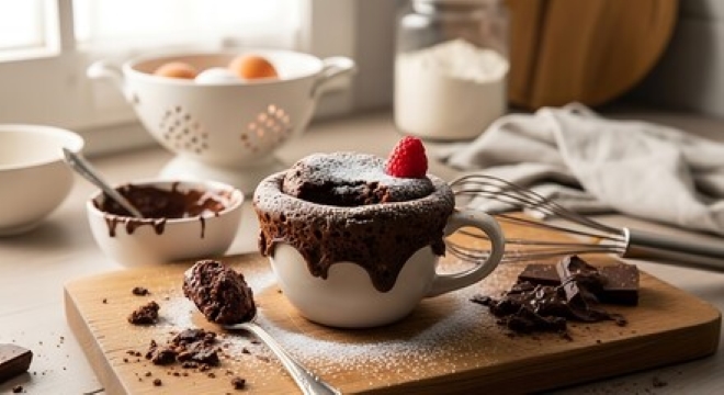 Bolinho de caneca de 1 minuto: receita fácil para matar a vontade de doce