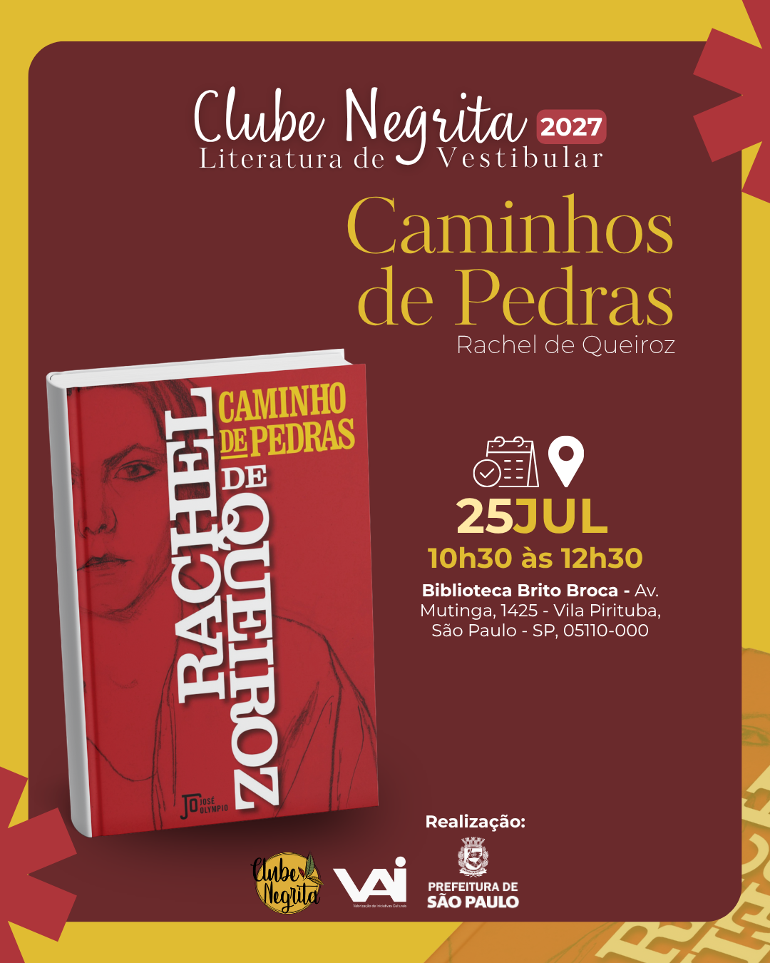 Participantes do Clube Negrita em encontro literário na Biblioteca Brito Broca, em Pirituba.