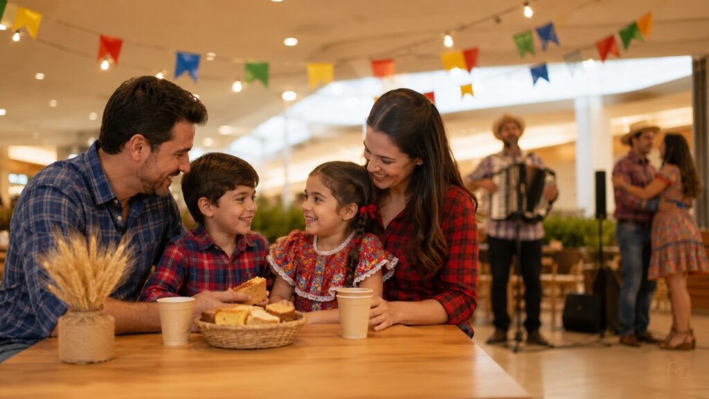 Festa julina gratuita anima o Shopping TriMais Places com forró e bingo