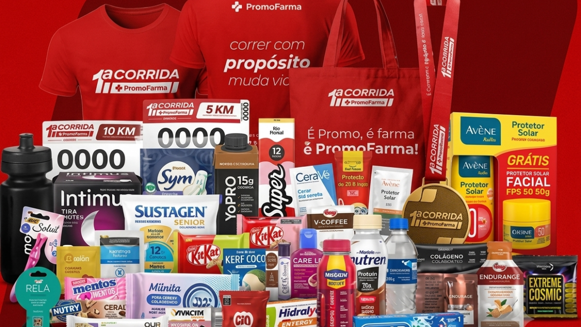 Corredores participam da 1ª Corrida Promofarma no Campo de Marte, na Zona Norte de São Paulo.
