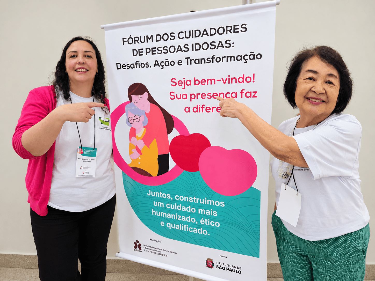 Ana Claudia e Zilah participam do Fórum de Cuidadores de Pessoas Idosas na Vila Maria