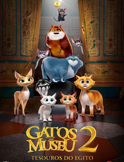 Gatos no Museu 2 leva aventura ao Egito em estreia nos cinemas