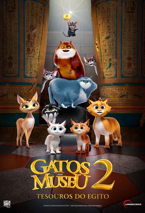 Gatos No Museu 2: Tesouros do Egito leva Vincent e Maurice para uma aventura pelas pirâmides.