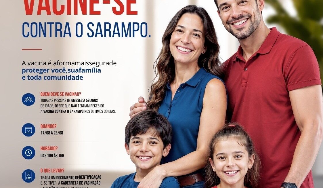 Center Norte recebe vacinação contra o sarampo até sábado