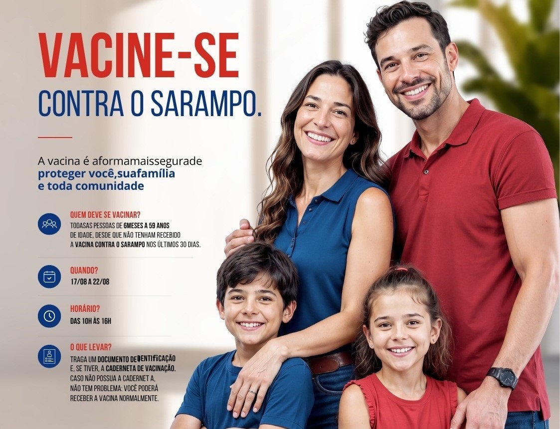 Campanha de vacinação contra o sarampo no Shopping Center Norte