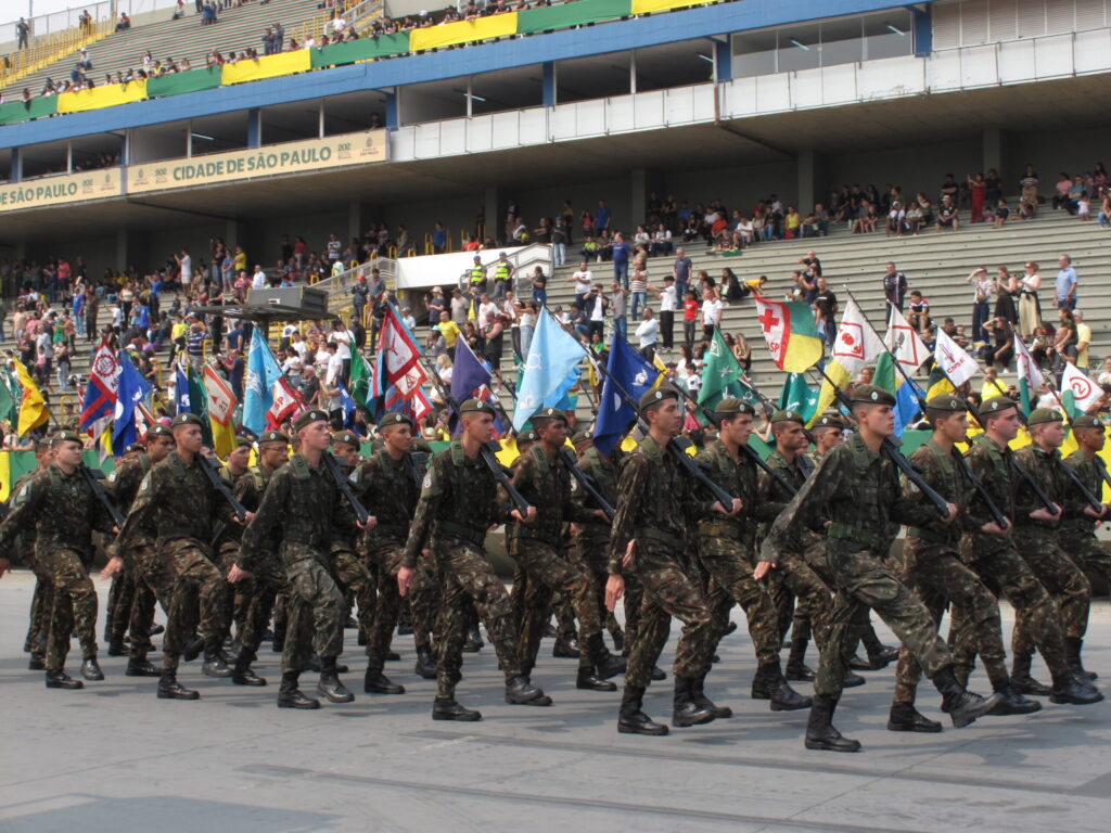 Desfile Cívico-Militar de 7 de Setembro no Sambódromo do Anhembi, na Zona Norte