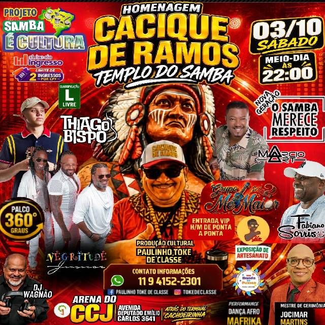CCJ recebe Projeto Samba é Cultura com homenagem ao Cacique de Ramos