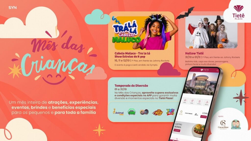 Tietê Plaza oferece brindes e vantagens no Mês das Crianças