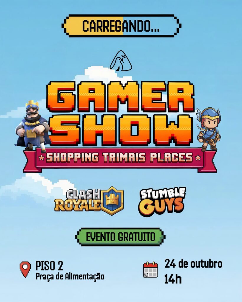 Shopping TriMais Places tem games, rock e teatro infantil no fim de semana