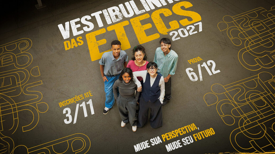 Vestibulinho das Etecs oferece mais de 89 mil vagas para 2027
